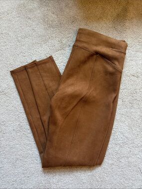 Spanx Faux Suede Camel Leggings